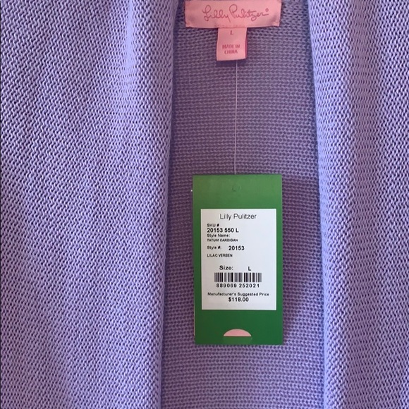 Lilly Pulitzer Tatum Cardigan Lilac 